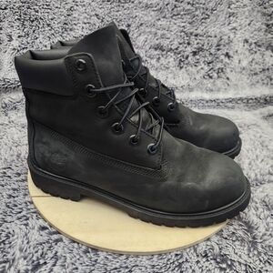 Timberland 6" Premium Waterproof Boots - Black Nubuck Women's Size 8.5 Boys 6.5
